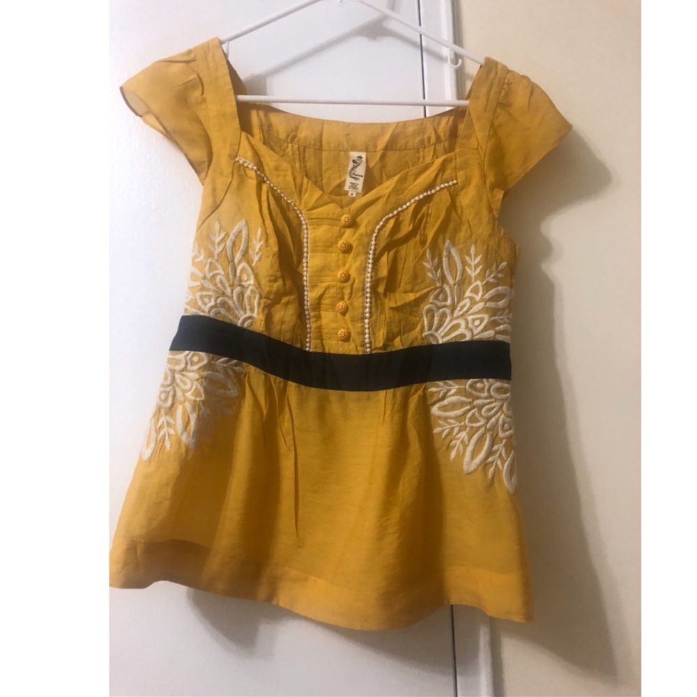 Anthropologie embroidered shirt